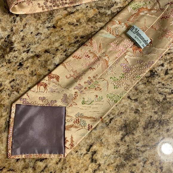 M. Yamamoto & Co Kyoto Japan Silk Tie Vintage Asian - Picture 4 of 4